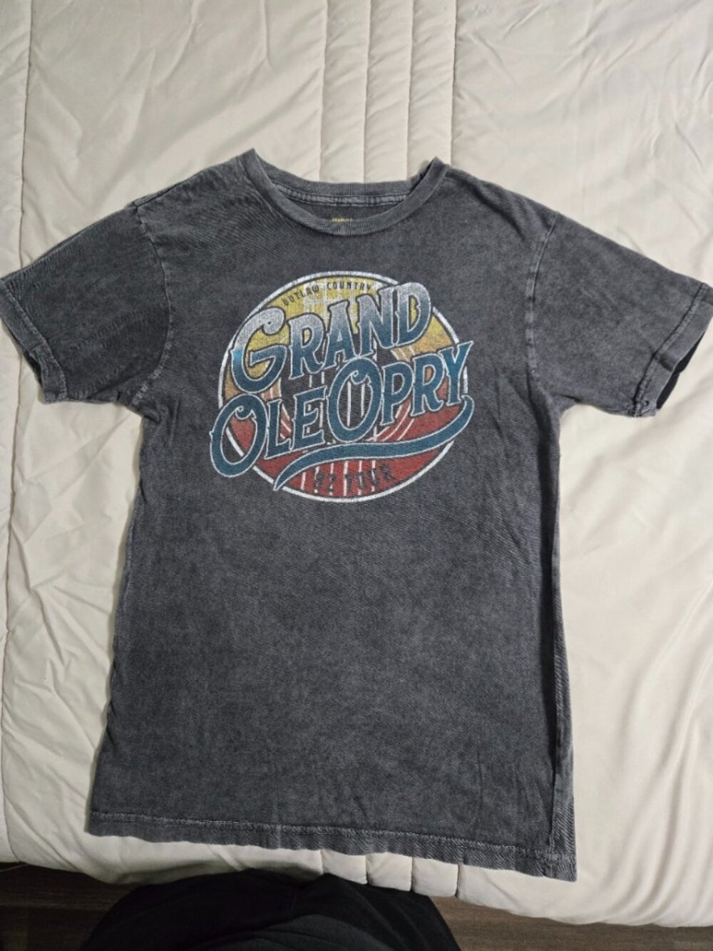 Grand Ole Opry '82 Tour Tee (Washout Black) 100% Cotton (Small)